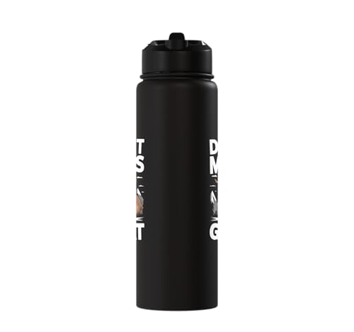 Don´t Mess With My Goat Cute Coat Pygmy Goat Farmer Stainless Steel Insulated Water Bottle - color: Black