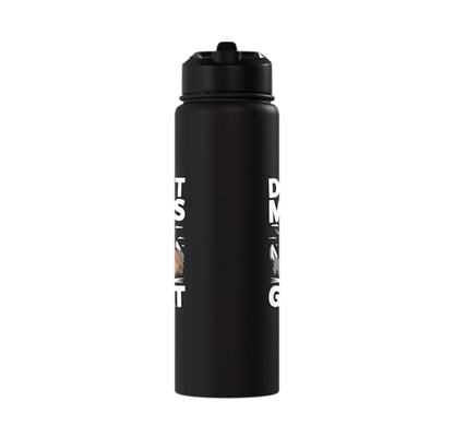 Don´t Mess With My Goat Cute Coat Pygmy Goat Farmer Stainless Steel Insulated Water Bottle - color: Black