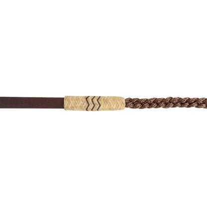 Cashel Braided Rawhide Buttons Roping Rein Brown