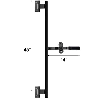 Hicarer Silver Cam Bar Enclosed Lock Trailer Zinc Plated, Black, 45 Inch - color: Black, size: 45 Inch