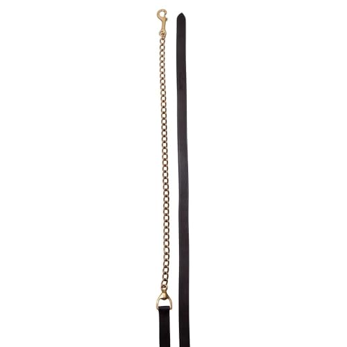 Schneiders Billy Royal 6' Havana Leather Horse Lead with 24" Brass Chain | 1" W x 6' L | Superior Horse Control | Matches Billy Royal Halters