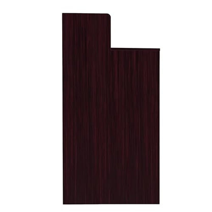 Flash Furniture Trash Can Enclosure, 32 Gallon, Mahogany | 8" Drop Hole, Tray Shelf, Swing Door, Commercial Grade - color: Mahogany