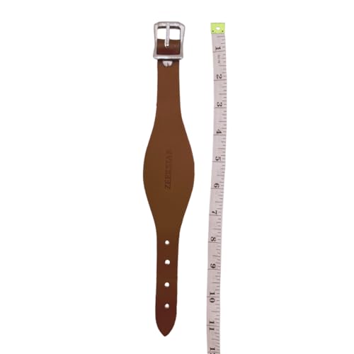 Pair of Leather Stirrup Hobble Straps Adjustable Replacement Straps for Western Saddles with Stainless Steel Buckle Closure - color: Brown