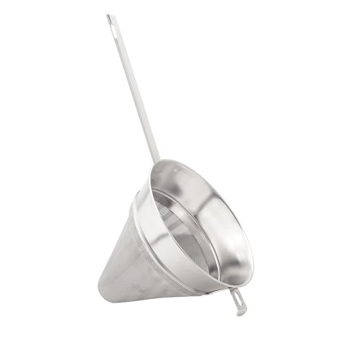 HIC Kitchen Chinois Fine-Mesh Cone Sieve, 18/8 Stainless Steel, For Straining Sauces, Soups, And Purees, 7-Inch Diameter - style: Stainless Steel Chinois