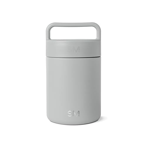 Simple Modern Insulated Food Jar with Handle | 12oz | Gray | Provision Stainless Steel Food Jar, Lunch Container | Leak Proof for Adults, Smoothie Bowl, Soup | Ice Gray - color: -Ice Gray, size: 12 Ounces