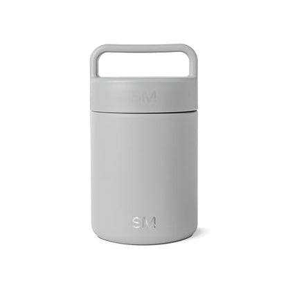 Simple Modern Insulated Food Jar with Handle | 12oz | Gray | Provision Stainless Steel Food Jar, Lunch Container | Leak Proof for Adults, Smoothie Bowl, Soup | Ice Gray - color: -Ice Gray, size: 12 Ounces
