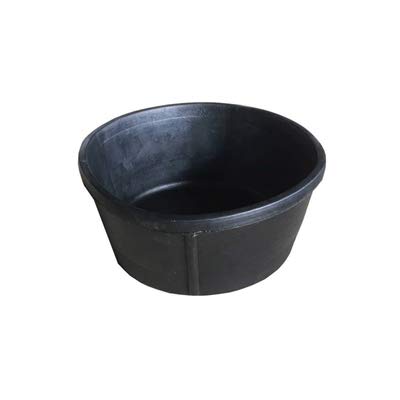Tru Guard 2 Quart Capacity Heavy Duty Livestock Black Rubber Feed Pan - (6 Pack) - size: 6 Pack