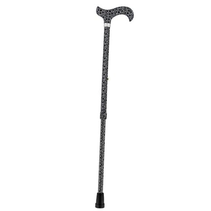 Royal RC Canes Walking Sticks for Men and Women - Stylish Designer Fashionable Adjustable Derby Canes - Lightweight Aluminum Cool Walking Sticks with HD Patterns - color: Back / White