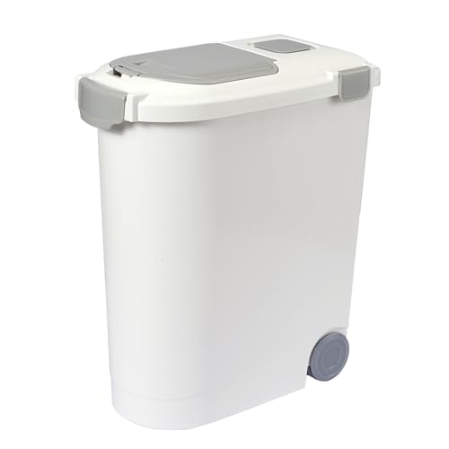 Airtight Pet Food Storage Container, Holds 30 Lbs - color: White, size: 30 lbs