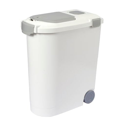 Airtight Pet Food Storage Container, Holds 30 Lbs - color: White, size: 30 lbs