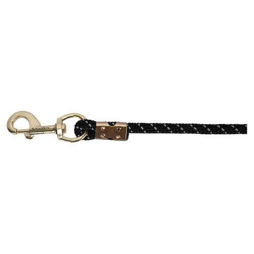 Schneiders Reflective Nylon 10" Lead Rope with Rubber Cap End | Enhanced Visibility & Durable Grip | Color Black