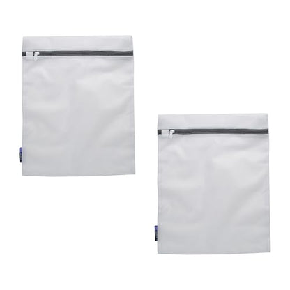 Laundry 360 2 Pack Large Mesh Wash Bag | Laundry | Washing Machine | Zipper Closure | Prevents Pulling and Tearing | Clothes | Garments | Delicates | Socks | White - style: 2 Pack