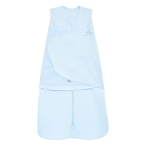 HALO 100% Cotton Sleepsack Swaddle, 3-Way Adjustable Wearable Blanket, TOG 1.5, Baby Blue, Small, 3-6 Months - color: Baby Blue, size: Small (Pack of 1)