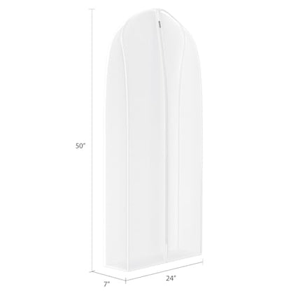 Zilink Garment Bags for Fur Coat Suit Bags for Closet Storage 50 in, White - size: 50"-4pack