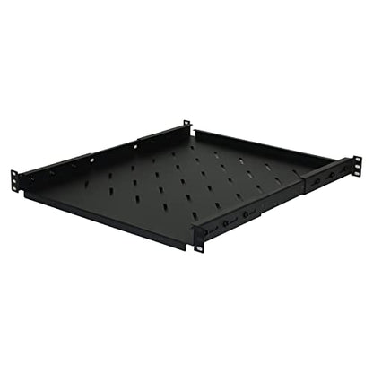 Aeons 1U 19-inch Fixed Rack Server Shelf Vented 4 Post Rack Mount Shelf 21.5 inches Adjustable Mounting Depth, for IT Data Network Cabinet Enclosure Equipment - style: 21.3" - 23.3" Fixed