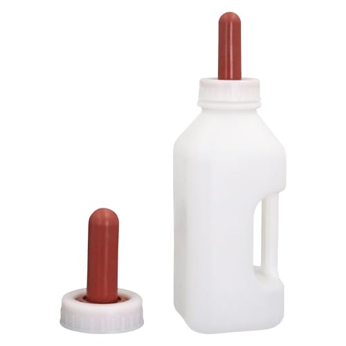 2 Quart Calf Nursing Bottle Rubber Screw Nipple with Replacemen Cap