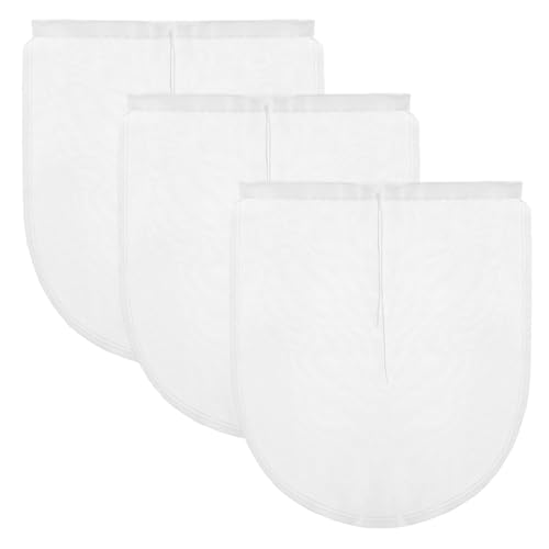 COMNICO Cheese Bags, 3 Pack 12" x 10" Nylon Reusable Fine Mesh Cheesecloth Strainer Nut Tea Beer Juice Filter Cloth for Cold Brew Coffee Yogurt Almond Soy Oat Milk | Nylon, Reusable, Fine Mesh, Filter Cloth, for Cold Brew Coffee, Yogurt, Almond, Soy, Oat