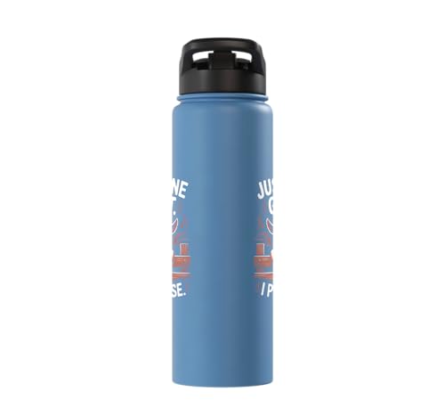 Just One Goat I Promise Cute Coat Pygmy Goat Farmer Stainless Steel Insulated Water Bottle - color: Light Blue