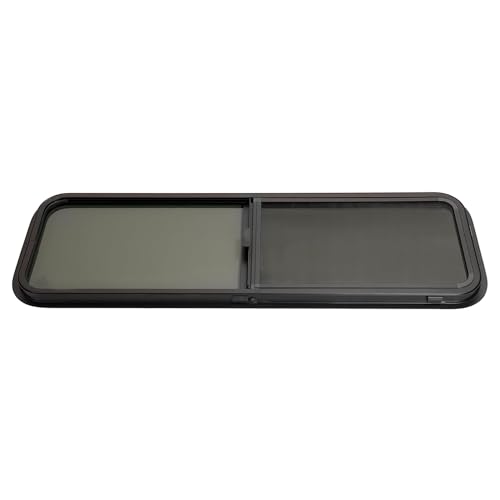 HECASA RV Window 48"W x 15"H Tear Drop Horizontal Sliding W/ Trim Ring and - size: 48" W x 15" H