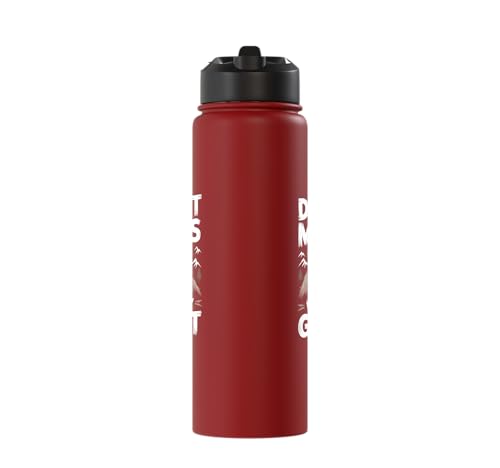 Don´t Mess With My Goat Cute Coat Pygmy Goat Farmer Stainless Steel Insulated Water Bottle - color: Red
