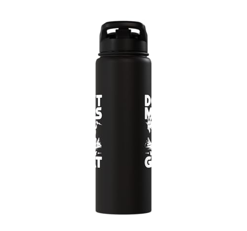 Don´t Mess With My Goat Cute Coat Pygmy Goat Farmer Stainless Steel Insulated Water Bottle - color: Black