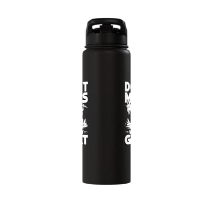 Don´t Mess With My Goat Cute Coat Pygmy Goat Farmer Stainless Steel Insulated Water Bottle - color: Black