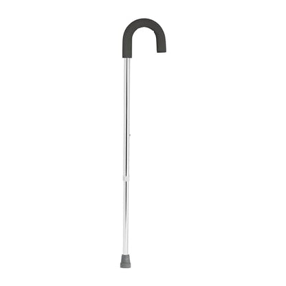 Drive Medical Round Handle Aluminum Walking Cane with Foam Grip, Silver - size: 1 Count (Pack of 1)