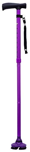 SteadyCane Self-Standing Cane 4 Feet and Light - color: Purple