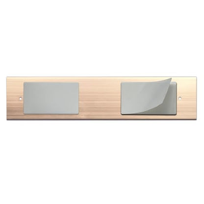 SINYUDUN 10 Pack 2” x 8”Aluminum Name Plate Holders for Door or Wall - color: Rose Gold
