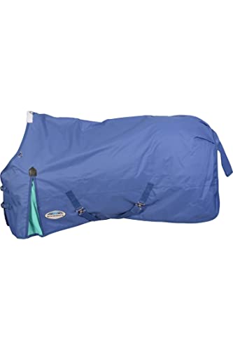 WeatherBeeta ComFiTec Classic Standard Neck Lite Horse Blanket, Delft Blue/Mint, 60" - color: Delft Blue/Mint, size: 60"