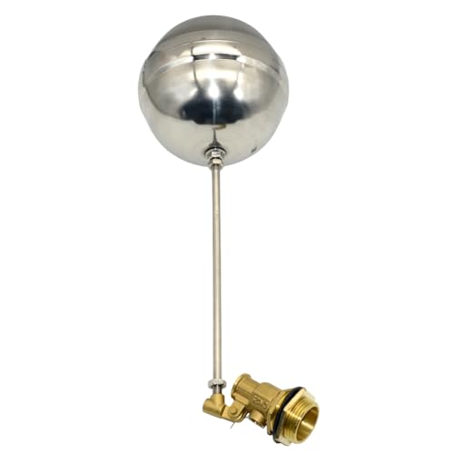 VARMHUS 304 Stainless Steel Male Thread Float Ball Valve, Brass Automatic Water Level Control for Stock Tank, Pool, and Water Tank Applications (1inch) - size: 1inch