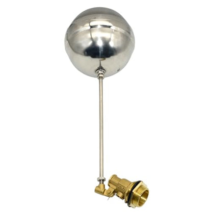 VARMHUS 304 Stainless Steel Male Thread Float Ball Valve, Brass Automatic Water Level Control for Stock Tank, Pool, and Water Tank Applications (1inch) - size: 1inch