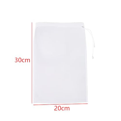 Nylon Filter Bag Reusable Nut Milk Cheese Cloth Cold Brew Coffee Tea Filter Suitable for 37 Festive Occasions Vegetable Strainer Fine Mesh Colander Kitchen Gadget Baking Essential 8×12 Inches