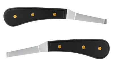Regular Hoof Knife for Horses – Farrier Tool with Plastic Grip – Hoof Trimming Knife for Equine Care & Veterinary Use (Left Hand) - style: Semi Narrow Blade - RH