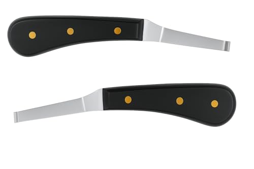 Regular Hoof Knife for Horses – Farrier Tool with Plastic Grip – Hoof Trimming Knife for Equine Care & Veterinary Use (Left Hand) - style: Semi Narrow Blade - RH