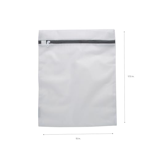 Laundry 360 Large Mesh Wash Bag | Laundry | Washing Machine | Zipper Closure | Prevents Pulling and Tearing | Clothes | Garments | Delicates | Socks | White - style: 1 Pack