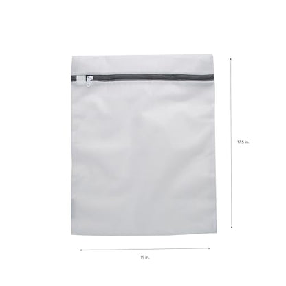 Laundry 360 Large Mesh Wash Bag | Laundry | Washing Machine | Zipper Closure | Prevents Pulling and Tearing | Clothes | Garments | Delicates | Socks | White - style: 1 Pack