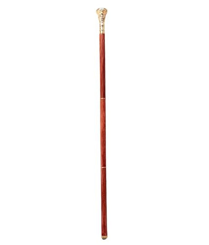 FYNJREX Travelers Compass Gentleman's Walking Stick, Fancy Cane for Women, Brass Handle and Hardwood Cane, Fold able Wooden Canes, Gift Idea