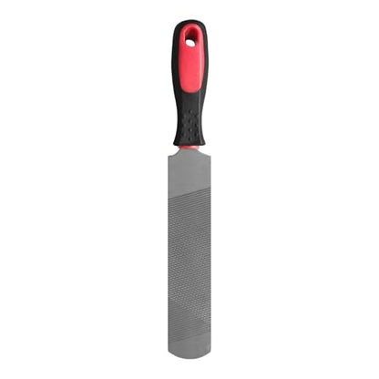 Hoof Rasp with Wooden Handle, High-Carbon Steel Horseshoe File for Horse Hoof Trimming and Shaping, Double Sided Farrier Rasp with Coarse Rasp and Finish File Side, Equestrian Tool