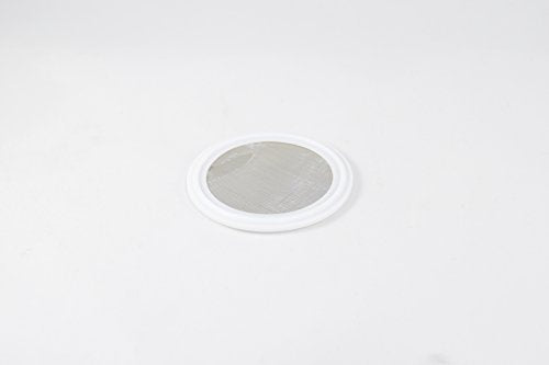 4" Tri Clamp (Teflon) PTFE Screen Filter Gasket 316L 100Uf Micron Screen Stainless Steel Pharmaceutical Grade Filter Mesh. PTFE Inverted Envelope with Floating Stainless Mesh! with FDA Certification - style: 4”