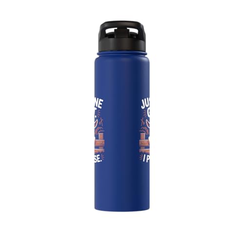 Just One Goat I Promise Cute Coat Pygmy Goat Farmer Stainless Steel Insulated Water Bottle - color: Royal Blue