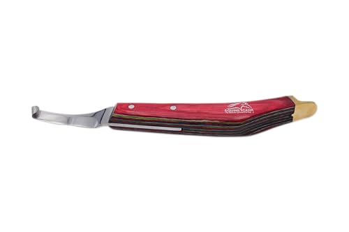 Equine Care Farrier Hoof Knife, Right-Handed, Brass Cap for Horse Shoeing - style: Right Handed