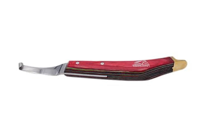 Equine Care Farrier Hoof Knife, Right-Handed, Brass Cap for Horse Shoeing - style: Right Handed
