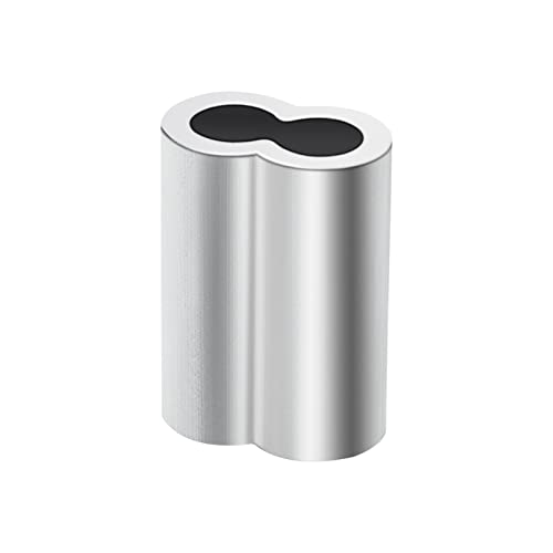 3/16 Aluminum Ferrules, Crimping Loop Sleeves 70PCS, Wire Rope Crimps | Aluminum Crimp Sleeves For Cable Ferrule And Wire Rope Connections. 3/16 Wire Rope Sleeves For Crimping Applications. - size: 3/16" (70PCS)