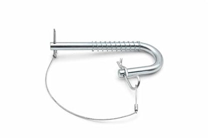 Grizzly Made 2 Pack Trailer Gate Latch Pin, Candy Cane Quick Release Spring Latch with 12" Stainless Steel Safety Cable, 9/16" Gate Pin for Utility Trailer, Farm Gate, Equipment Trailer
