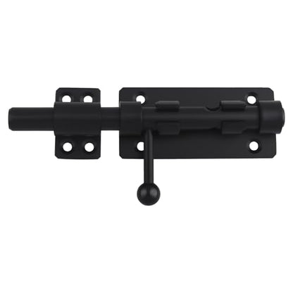 Barrel Bolt Latch, 6.3" Heavy Duty Gate Latch Slide Lock Solid 304 Stainless Steel Bolt Lock for Inside Door, Finished Shed Door Latch (2 Pack, Black) - color: Black 6inch