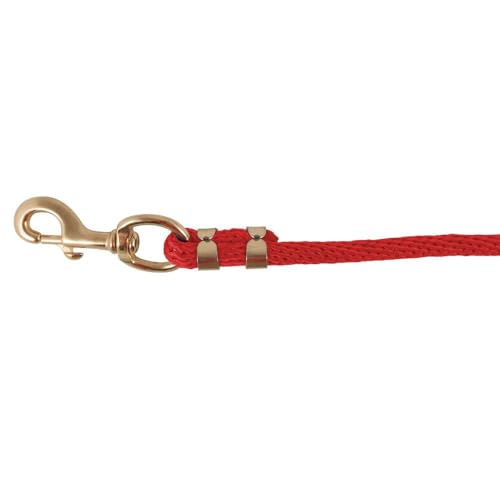 Dura-Tech 8' Nylon Lead Rope | Soft, Durable & Horse-Friendly | Perfect for Farm & Barn Use - color: Red
