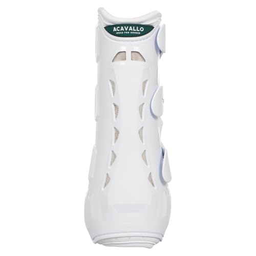 Acavallo Anatomical Front Dressage Boots, Large Size, White