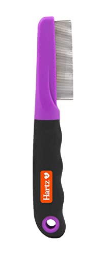 Hartz Groomer's Best Flea Comb for Dogs and Cats, Fine-Toothed Gentle Pet Comb for Detangling or Dematting Face & Paws (Pack of 1) - size: 1 Count (Pack of 1)