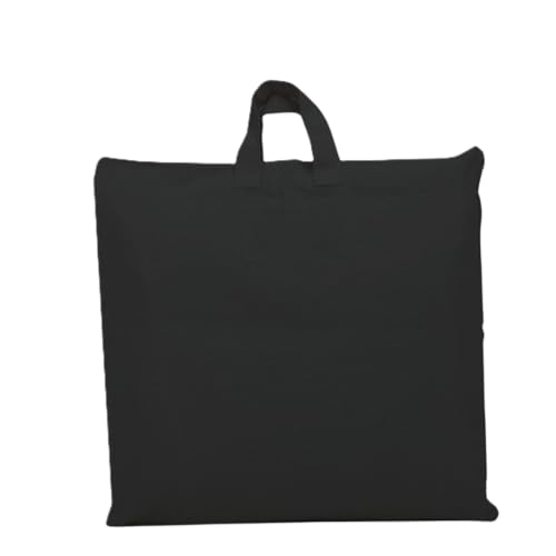 Premium Cotton Bag, Machine Washable, Breathable, 17x16x3 inches, Great Bag for Seasonal Clothing Storage, Cashmere, Jackets, Dresses, Travel, Moth Prevention (Black, Pack of 1) - color: Black